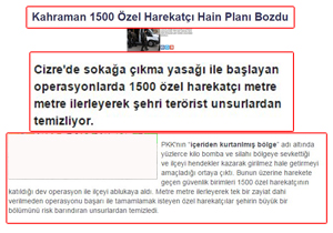 1500 Special Operations Officers Barricaded Cizre 